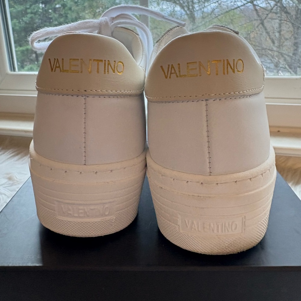 Valentino Women's Cream Platform Sneakers - Picture 4 of 6